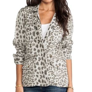 Lily Aldridge x Velvet Animal Print Utility Jacket